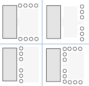 のぼりの並べ方のパターン
